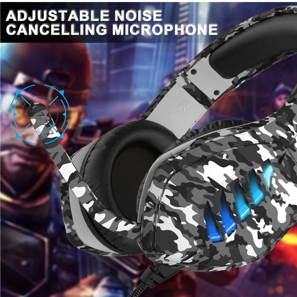 J1 TARGEAL Black Camouflage Gaming Headset